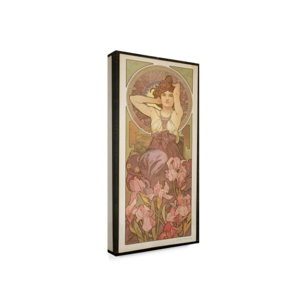 Alphonse Marie Mucha 'The Precious Stones: Amethyst, 1900' Canvas Art,10x19